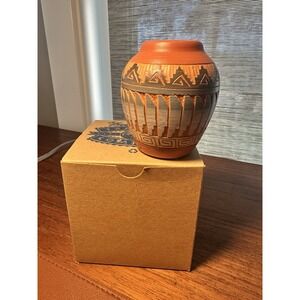 Fred Harvey Trading Company Native American Etched Case 3"‎